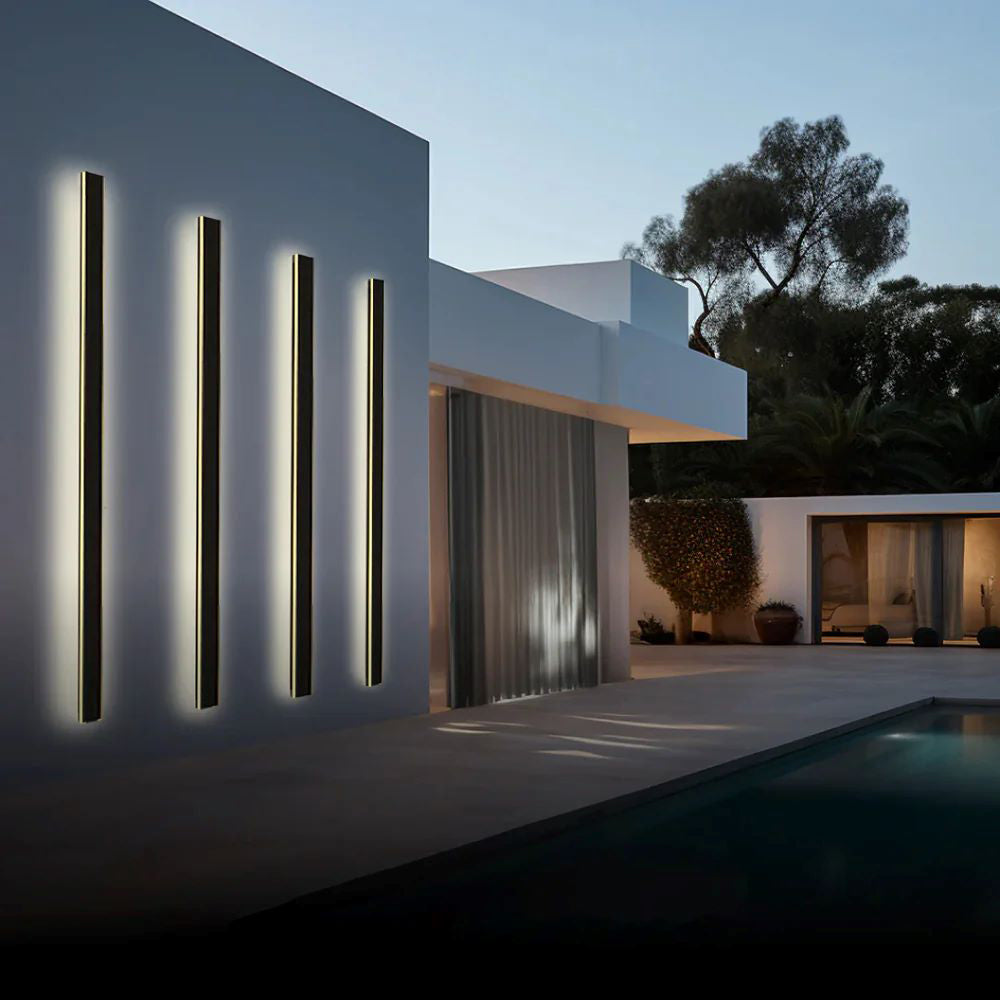 Elune Applique Murale Extérieur LED Étanche Minimaliste Métal Cour - Neutralighting