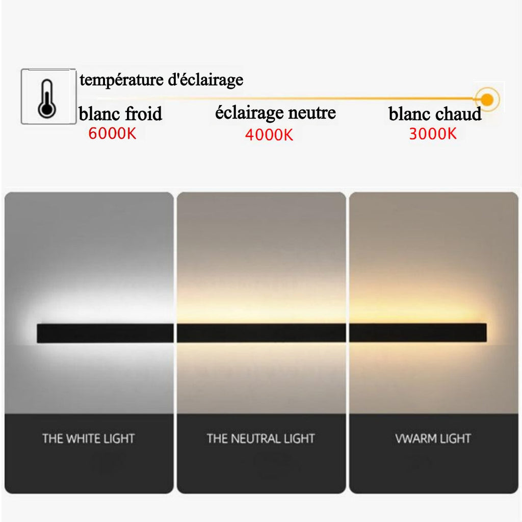 Elune Applique Murale Extérieur LED Étanche Minimaliste Métal Cour - Neutralighting