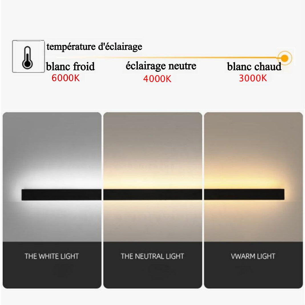 Elune Applique Murale Extérieur LED Étanche Minimaliste Métal Cour - Neutralighting