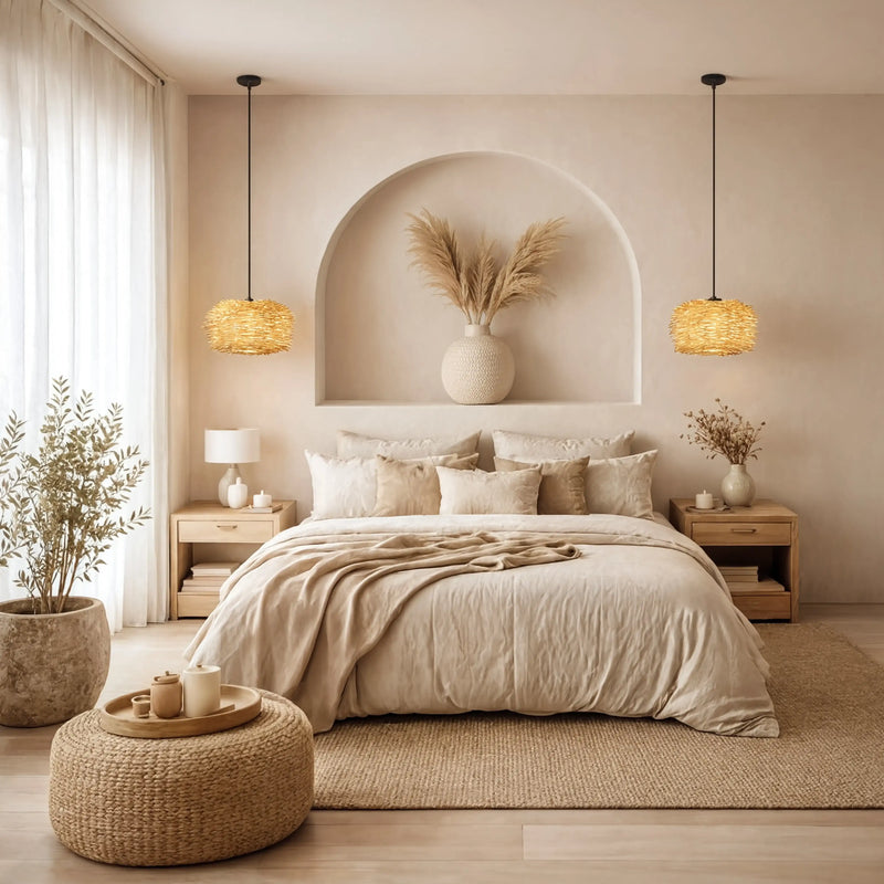 Aléria - Nest Rattan Pendant Light