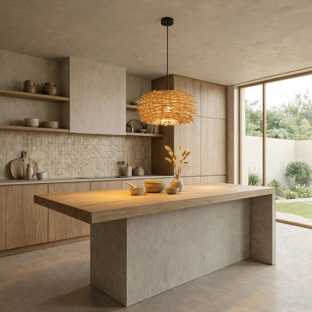 Aléria - Nest Rattan Pendant Light