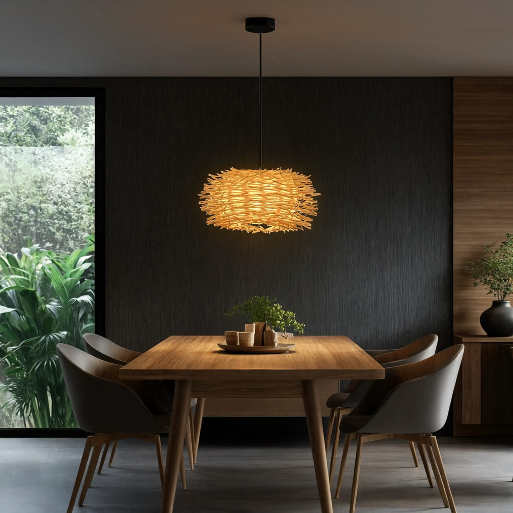 Aléria - Nest Rattan Pendant Light