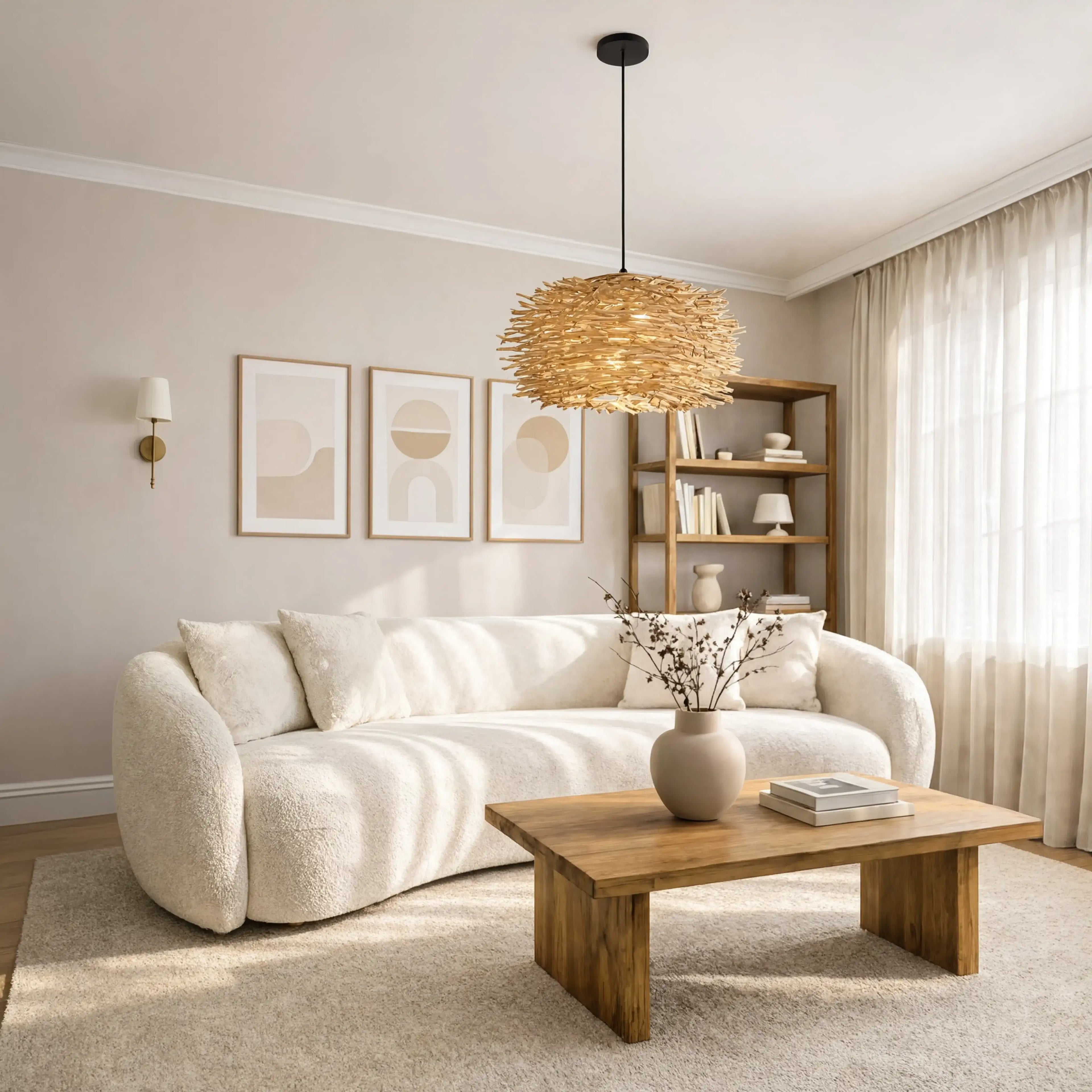 Aléria - Nest Rattan Pendant Light