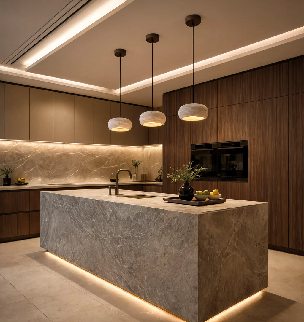 Claros - Travertine Ring Pendant