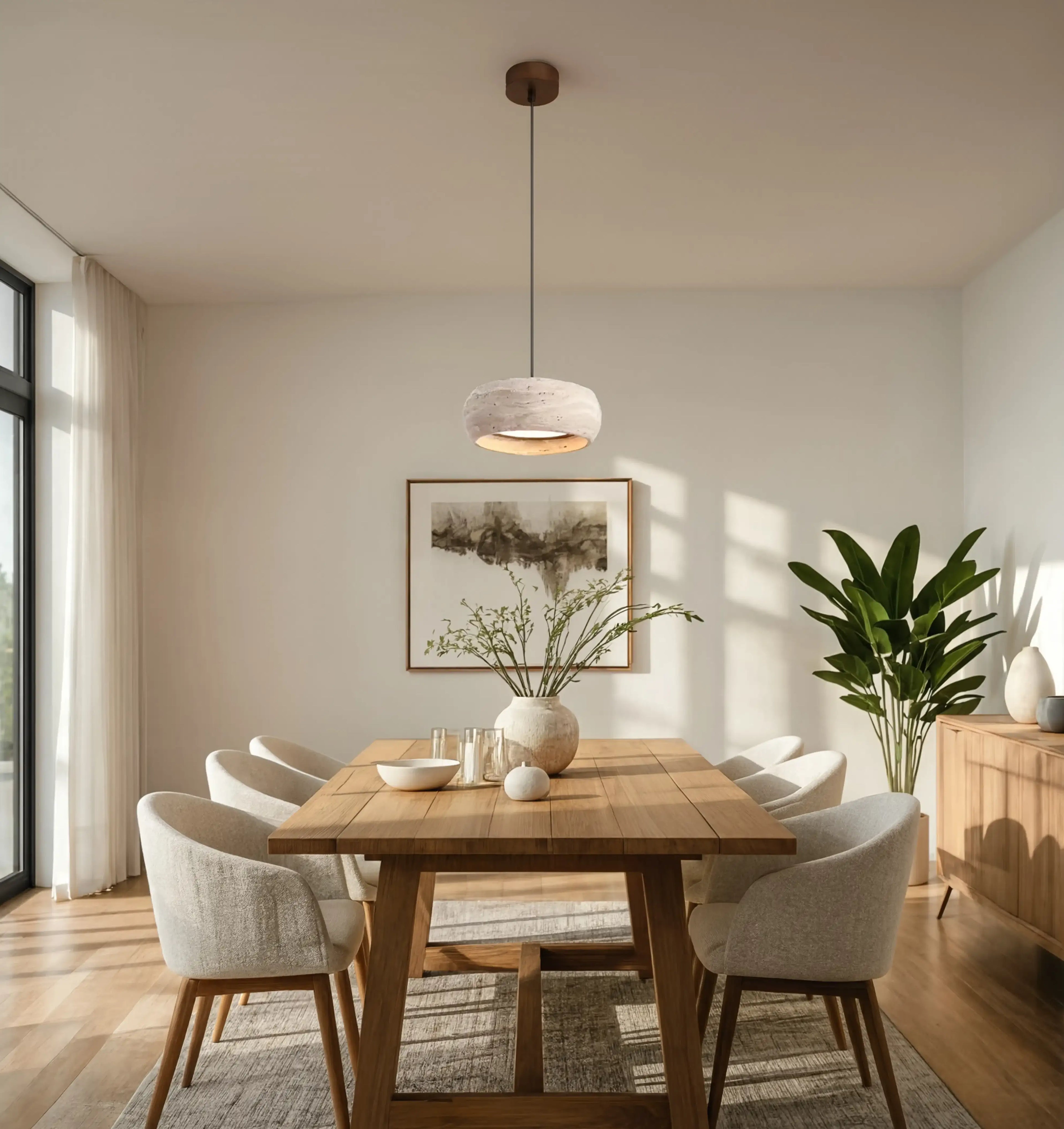 Claros - Travertine Ring Pendant
