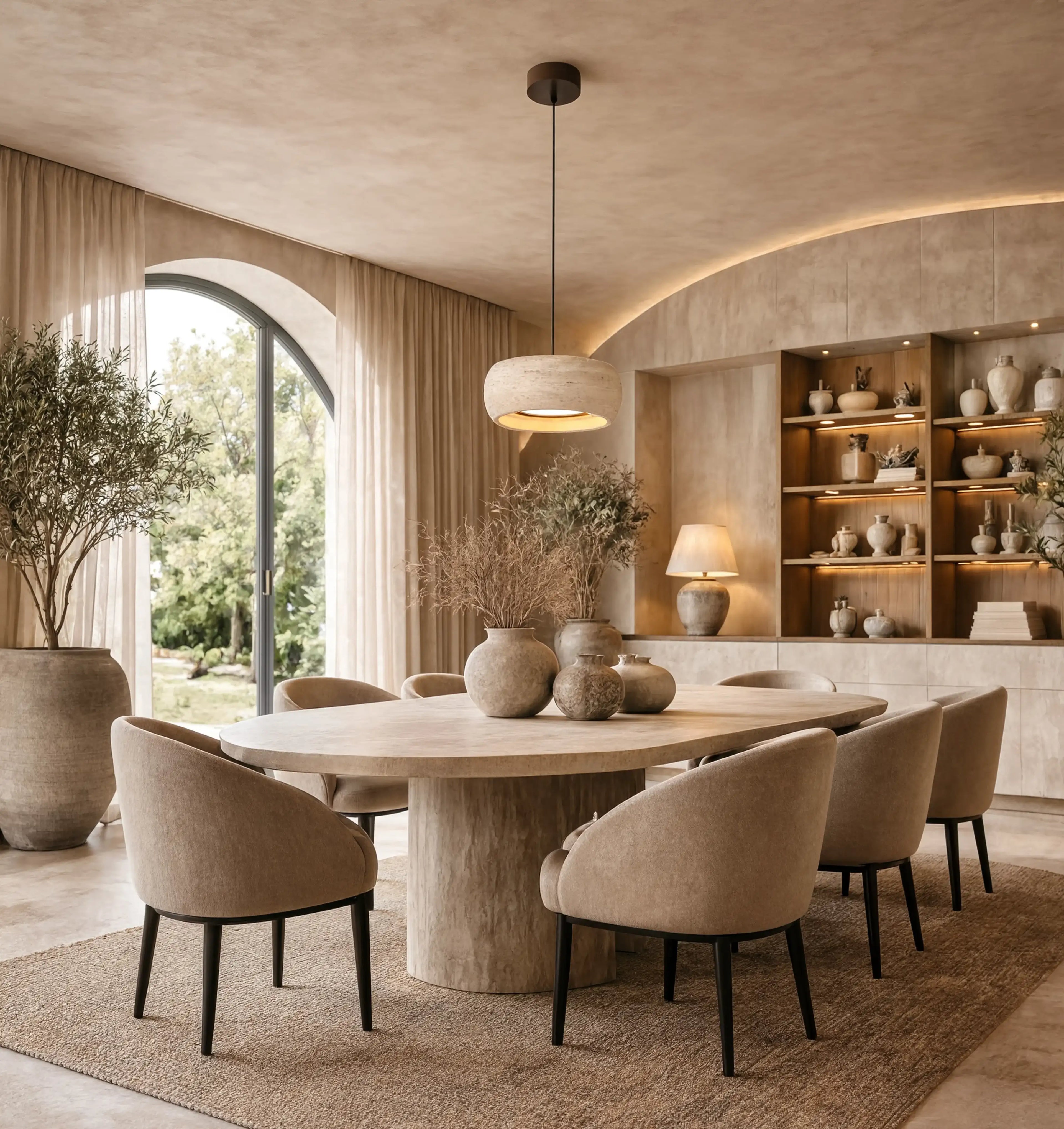 Claros - Travertine Ring Pendant