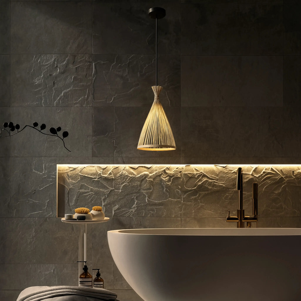 Hydra - Conical Rattan Pendant light