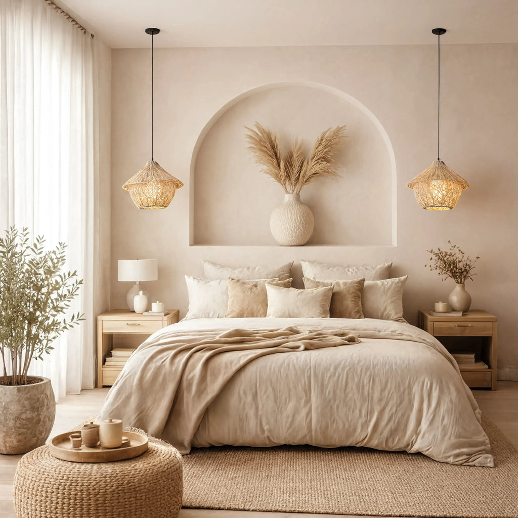 Locri - Rattan Cabin Swing pendant light