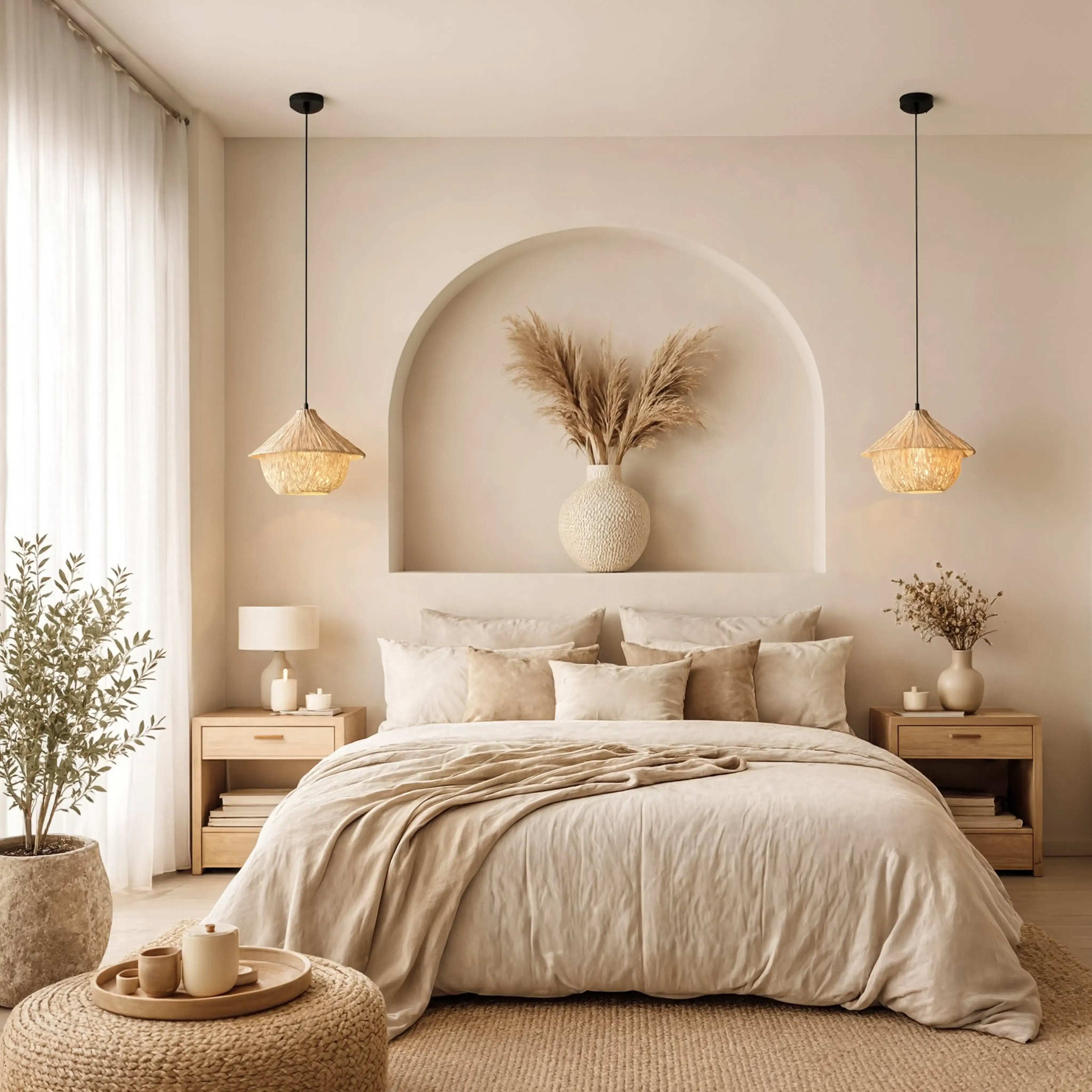 Locri - Rattan Cabin Swing pendant light