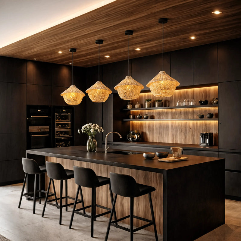 Locri - Rattan Cabin Swing pendant light