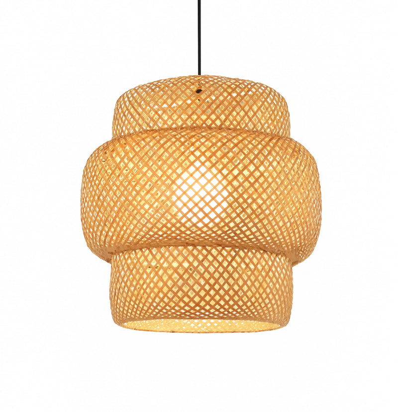 Olympia - 3-Tier Rattan Pendant Light