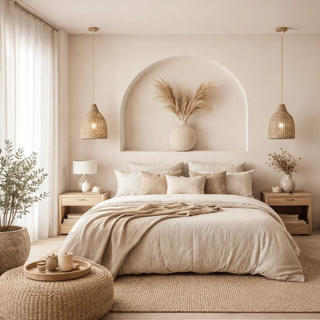 Serifos - Bell-Shaped Rattan Pendant Light