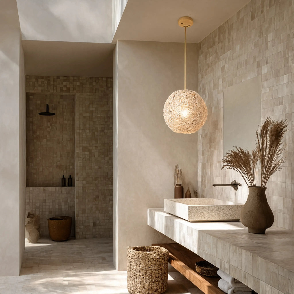 Sifnos - Wicker Ball Pendant Light