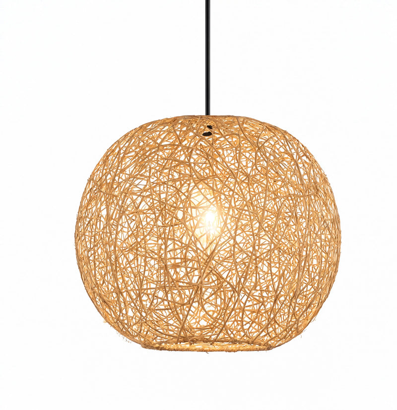 Sifnos - Wicker Ball Pendant Light