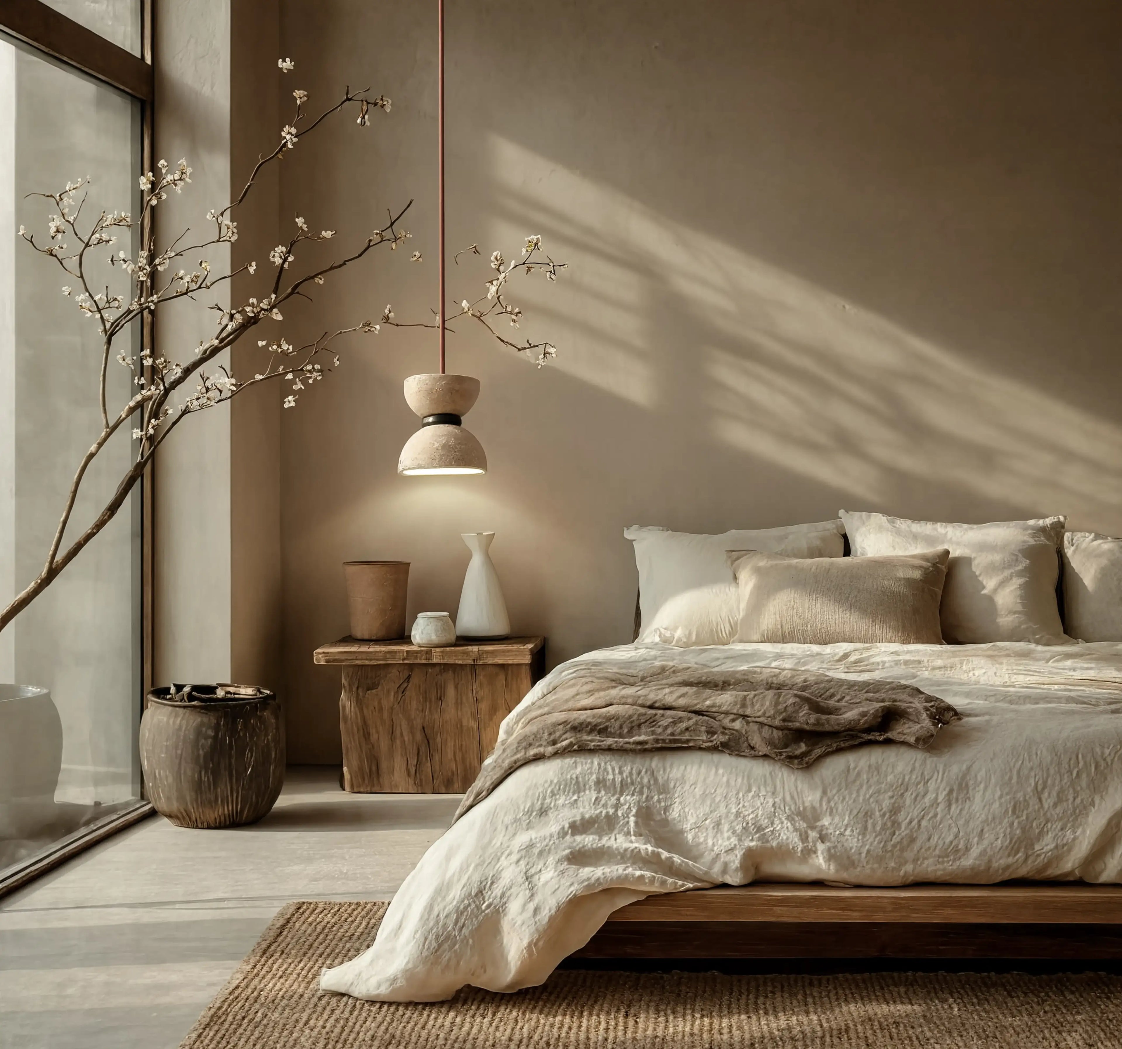 Sybaris - Hourglass Travertine Pendant light