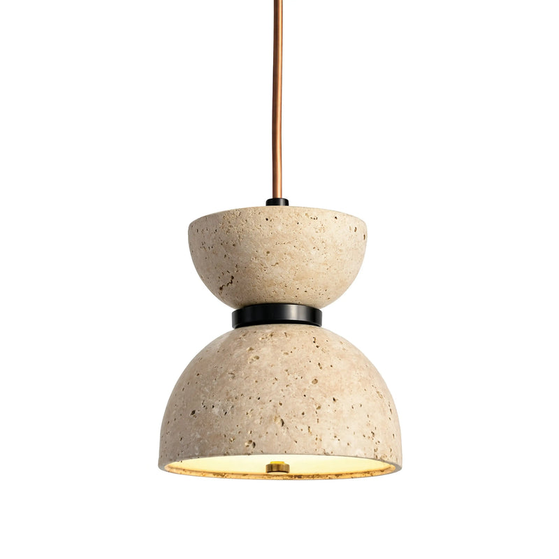 Sybaris - Hourglass Travertine Pendant light