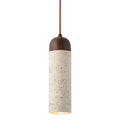 Terracina - Cylindrical Travertine Pendant Light