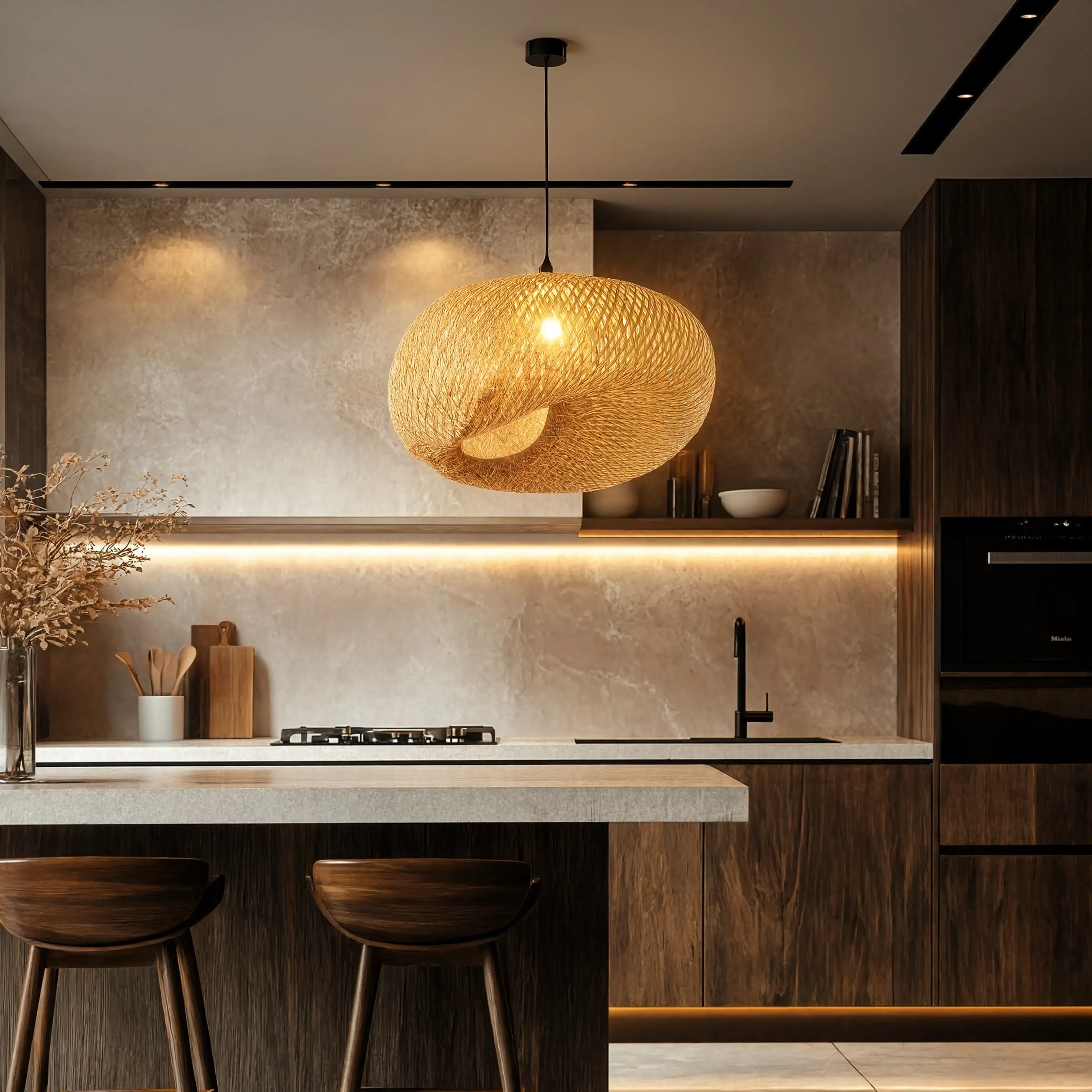 Triton - Rattan Ball pendant Light
