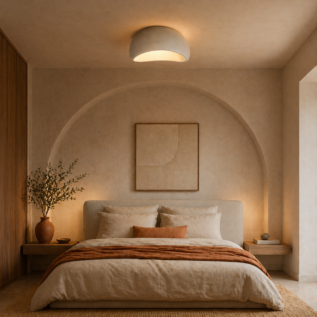 Minimalist Round Ceiling Light in High-Quality Polymer