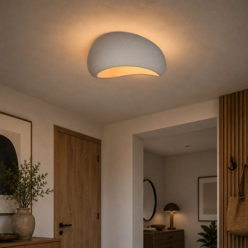 Minimalist Round Ceiling Light in High-Quality Polymer