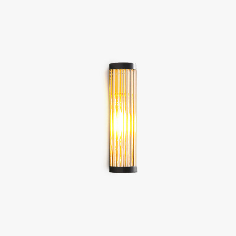 Yoru Semi-Cylindrical Wall Sconce. Metal/Glass. Exterior
