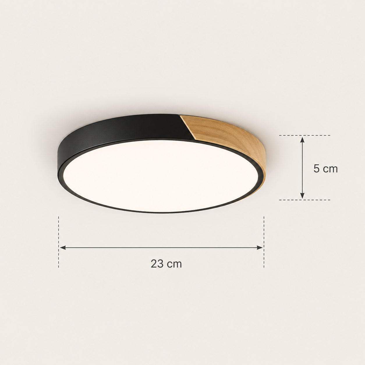 Extra-Flat Round Scandinavian-Style Ceiling Light
