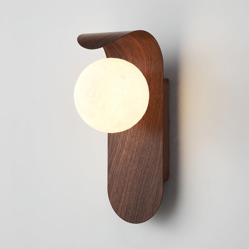 Exuro Indoor Wall Sconce in Wood Color/Walnut Color