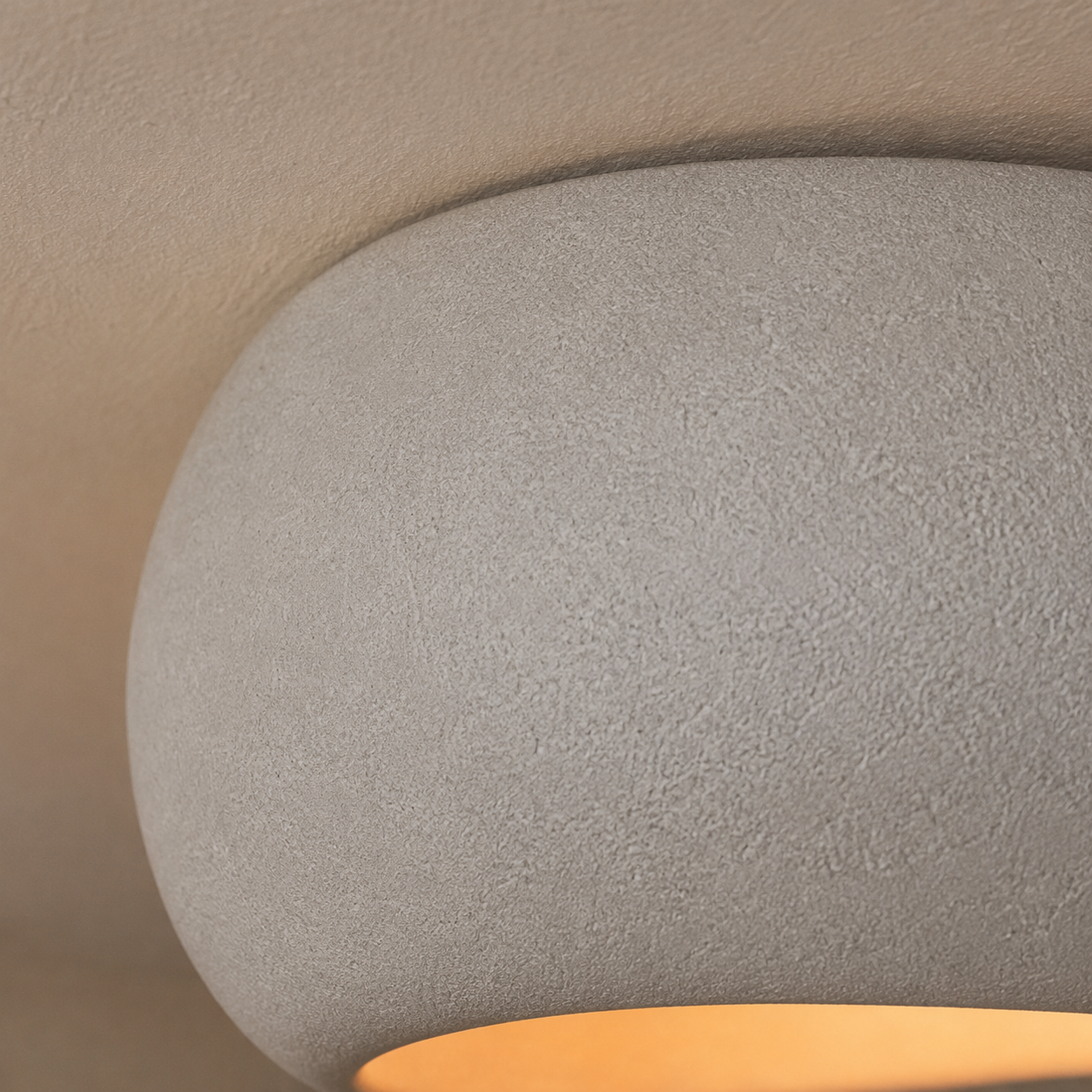 Minimalist Round Ceiling Light in High-Quality Polymer