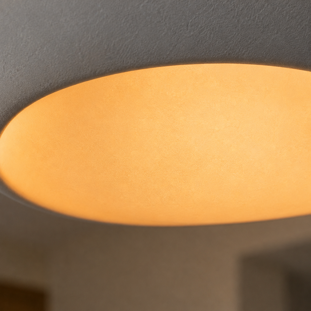 Minimalist Round Ceiling Light in High-Quality Polymer