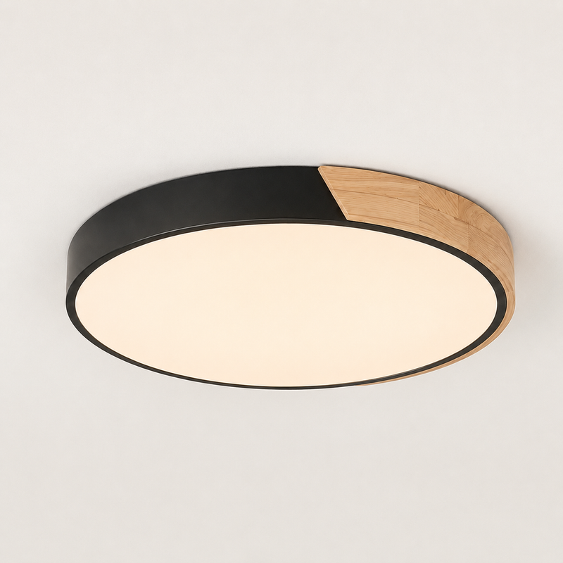 Extra-Flat Round Scandinavian-Style Ceiling Light