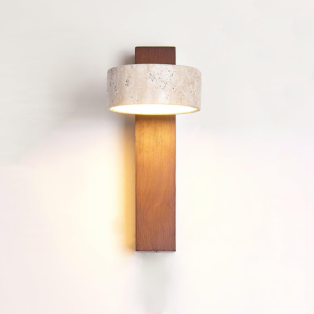 Jovan Applique Murale en Travertin & Bois - Neutralighting
