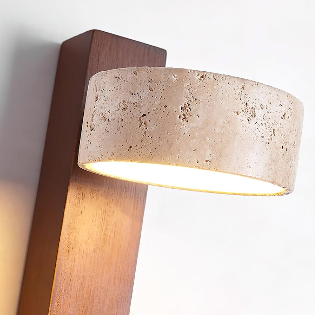 Jovan Applique Murale en Travertin & Bois - Neutralighting