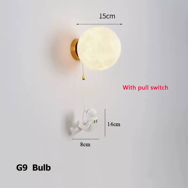 Astronaut Wall-Mounted Bedside Lamp