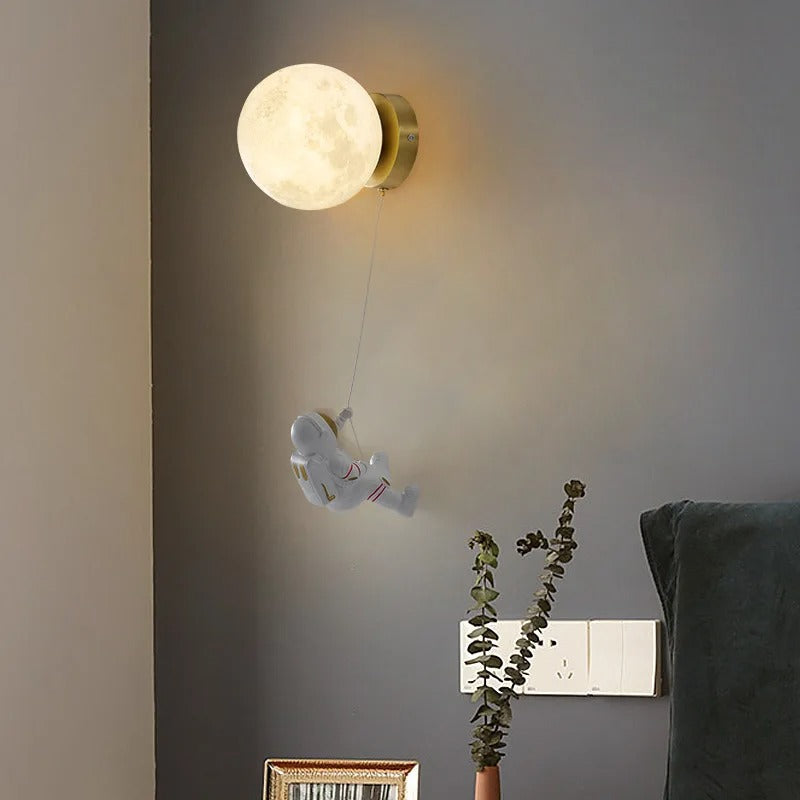 Astronaut Wall-Mounted Bedside Lamp