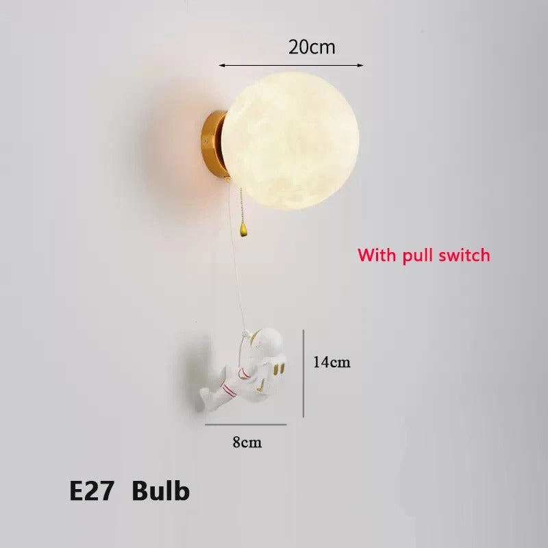 Astronaut Wall-Mounted Bedside Lamp
