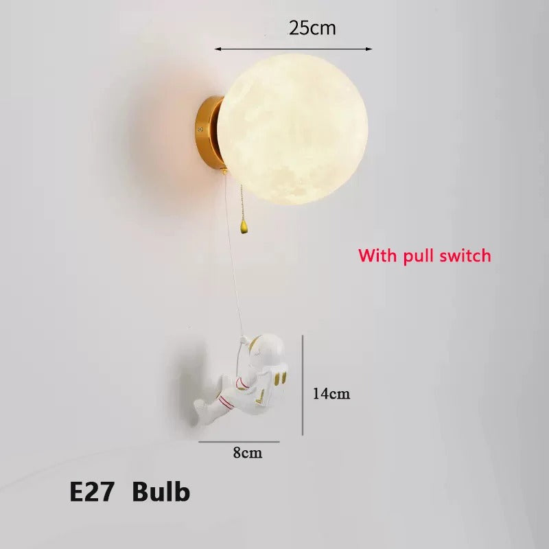 Astronaut Wall-Mounted Bedside Lamp