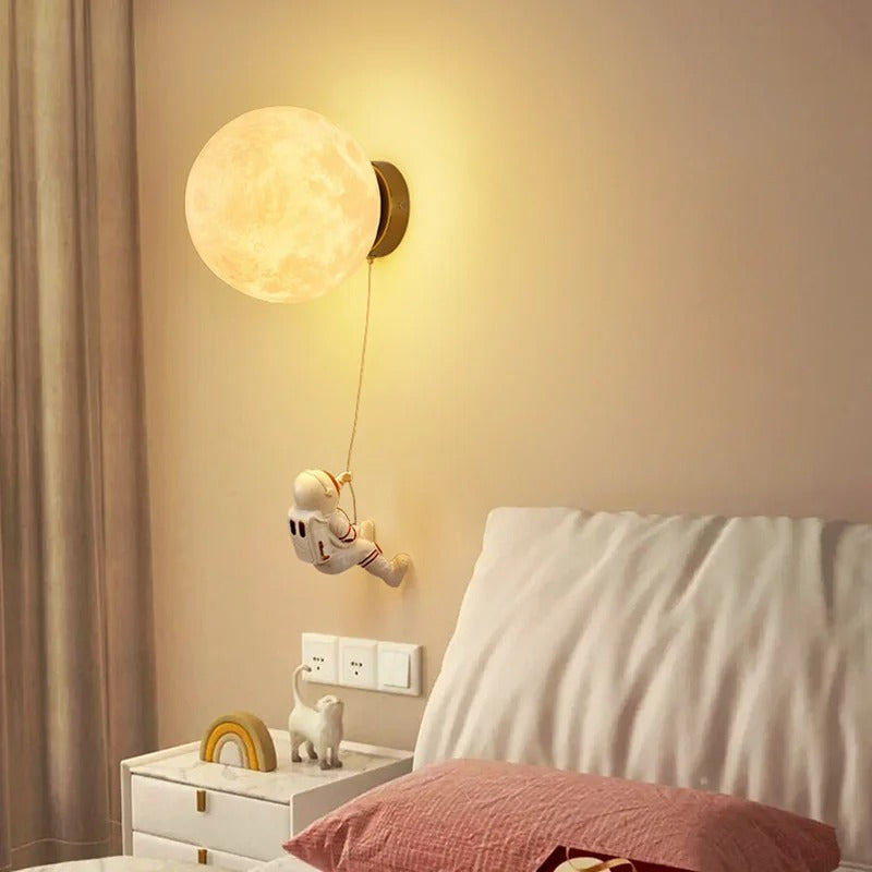 Astronaut Wall-Mounted Bedside Lamp