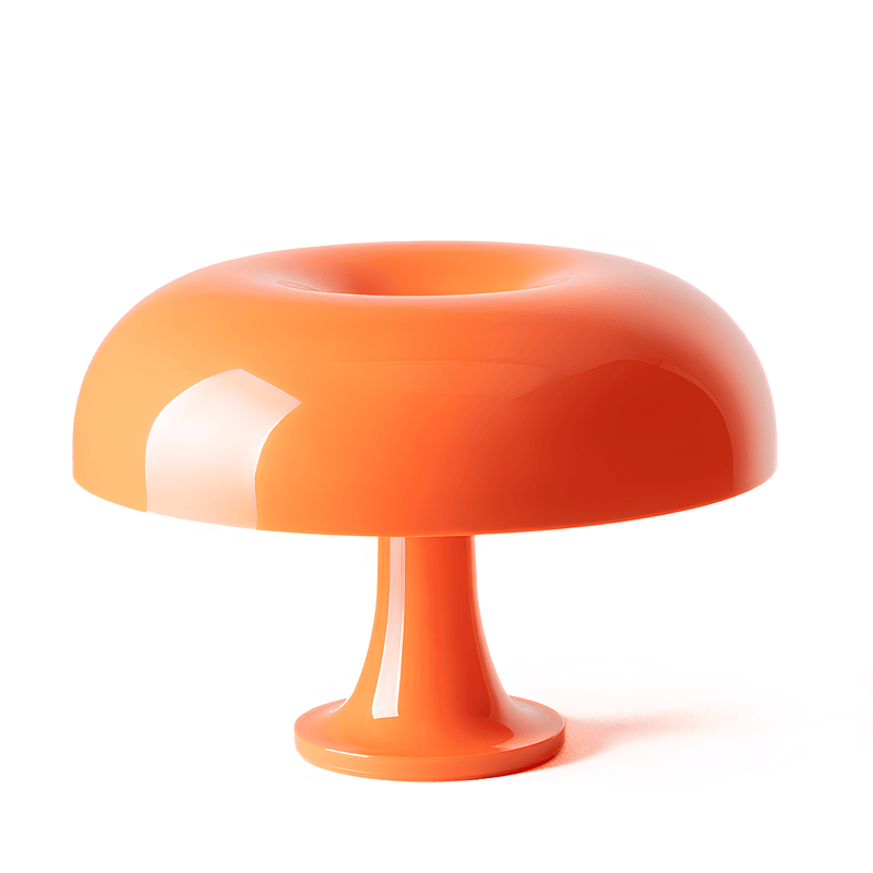 Minimalist White Mushroom Table Lamp with Tulip Base | Nessino
