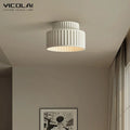 Plafonnier Cylindrique Strié au Look Rétro