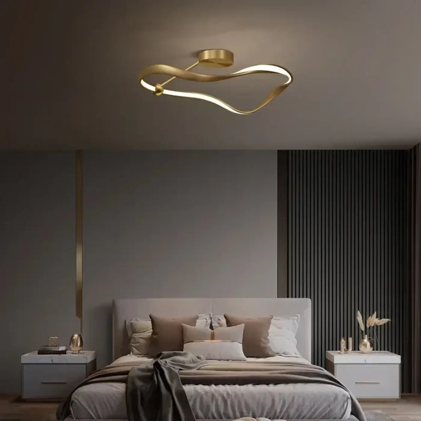 Plafonnier Doré Design Moderne