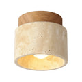 Otium - Travertine & Wood Ceiling Light