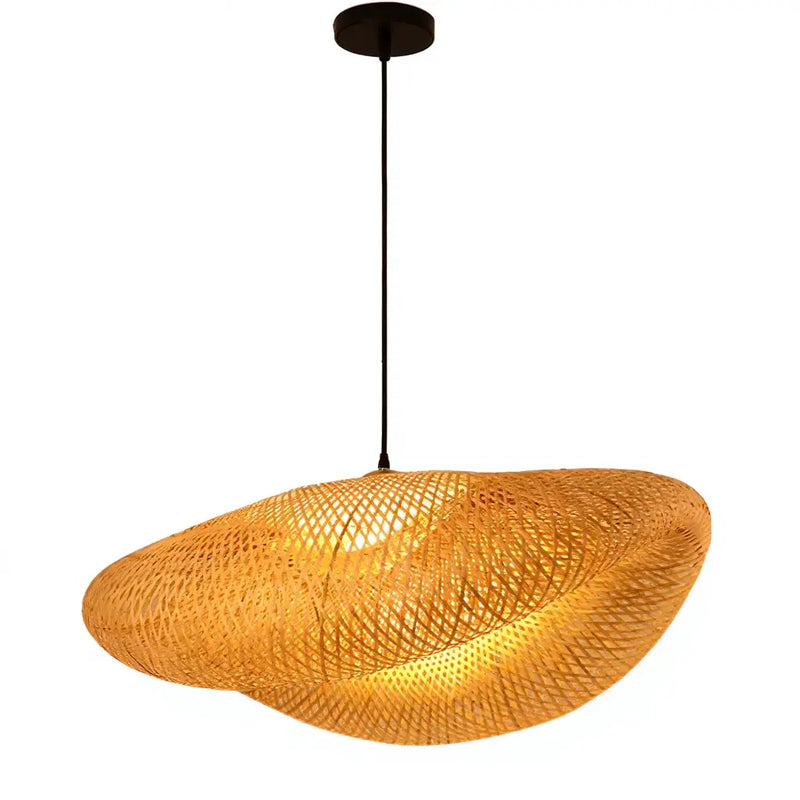 Calypso - Wavy Rattan Pendant Light