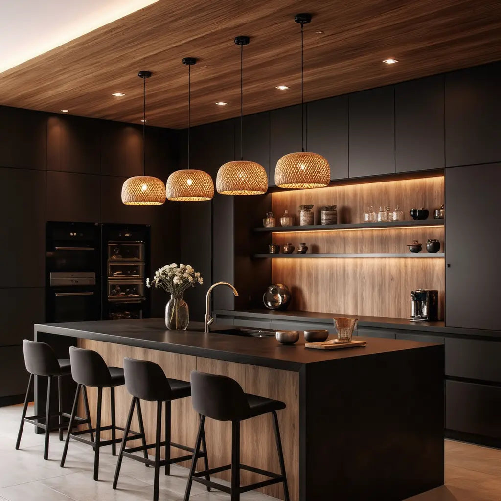 Delos - Rattan pendant light