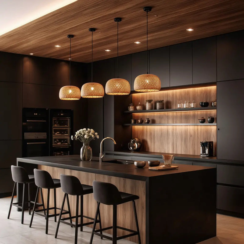 Delos - Rattan pendant light