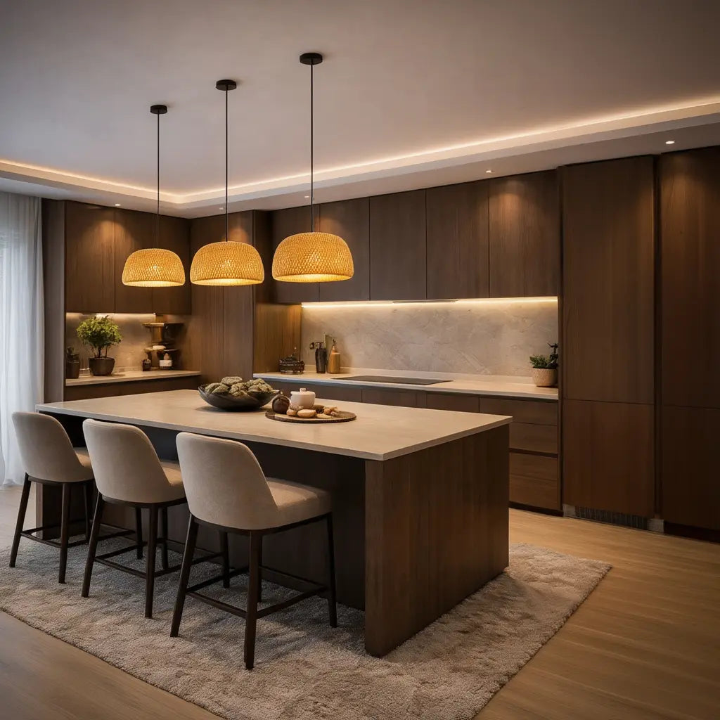 Delos - Rattan pendant light