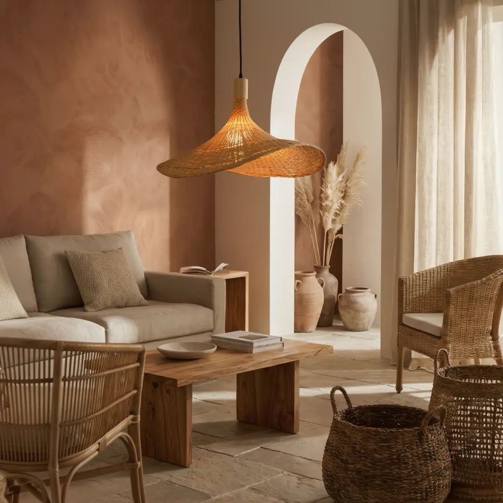 Méltemi - Woven Rattan Pendant light